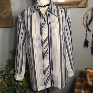 Vintage Alex Coleman sportswear stripped blouse